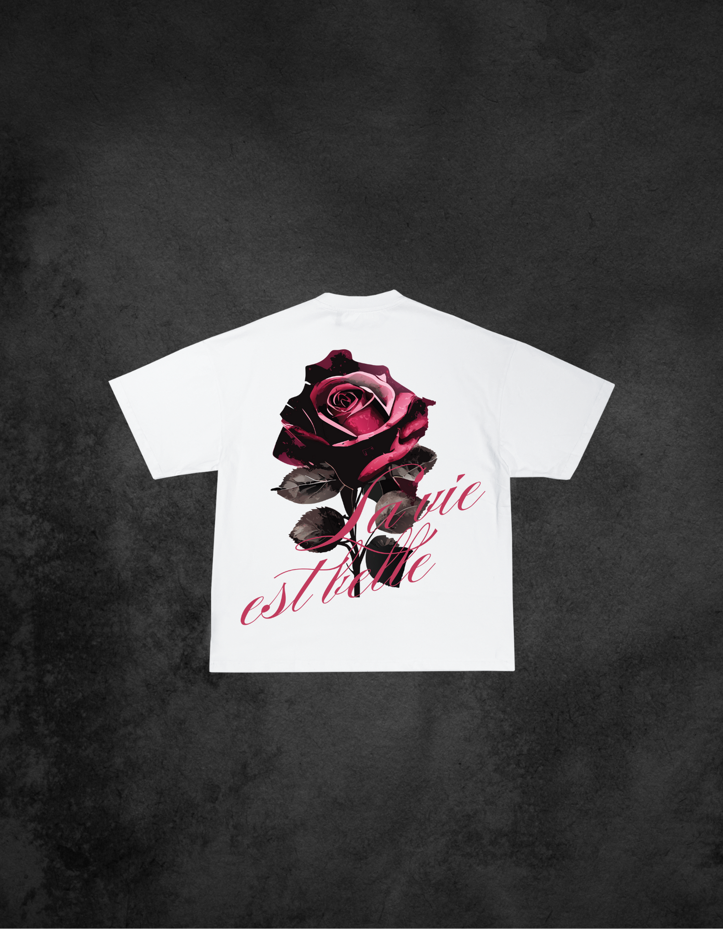 La vie est belle Oversized T-shirt - Back Print